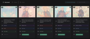 Storyboard examples from the ultimate storyboard templates list for magical animation sequence